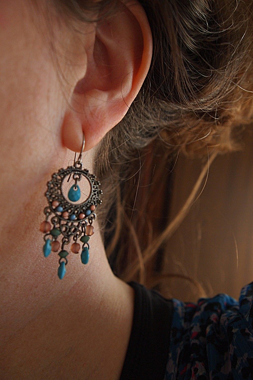 earrings, ear, beads, head, her, face, decoration, to hear, to hear, to hear, to hear, to hear, to hear